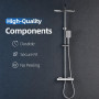 JUSTER Colonne de douche thermostatique,Effet,pluie 28 cm,Colonne de douche | Colonne douche thermostatique, pomme pluie 28cm, 3