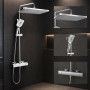 JUSTER Colonne de douche thermostatique,Effet,pluie 28 cm,Colonne de douche | Colonne douche thermostatique, pomme pluie 28cm, 3
