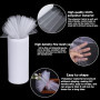QINERSAW Tulle Blanc 30 cm x 91,5 m - Décoration Mariage, Table - Polyester - Ruban Bricolage, Tutu, Jupe, Artisanat, Fête, Cade