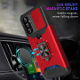 Wanglaism Rouge Coque Compatible avec Samsung Galaxy A07 5G（No 4G） Qualité Militaire Rigide Housse + 1 Verre Trempé, Étui avec M