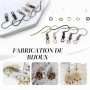 TOAOB 1150pcs Crochets de Boucles d'oreilles en Kit Loisirs Créatifs Multicolores 18mm et 4mm Anneaux de Sauter avec 200pcs Ferm