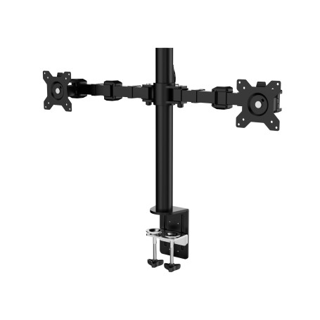 Amazon Basics Support d'écran double avec bras de montage réglable en hauteur, rotation de 360 degrés, inclinaison de l'écran ré