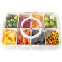 Luxear Snack Box Plateau de Service Divisé, Boîte de Conservation Alimentaire 8 Compartiments Boîte à Goûter Lavable pour Déjeun