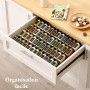 Lifewit Rangement d'Épices pour Cuisine, 24 Pièces Sans Bocaux, Étagère à Pot Epices de Tiroir Colocalisable et Antidérapants, O