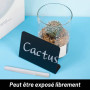 MZMing Mini Tableau Noir 20PCS Mini Ardoise Craie Plastique 10x7.5cm | Mini Panneau d'Affichage Petit Tableau Noir Effacable Réu
