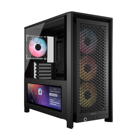CORSAIR Frame 4000D LCD RS ARGB Boîtier PC – Écran Tactile LCD XENEON Edge 14,5 Pouces, Système InfiniRail, 4 Ventilateurs RS120