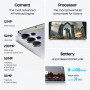 Samsung Galaxy S25 Ultra 5G AI Smartphone (Titan Silverbleu, 12 Go de RAM, 256 Go de stockage), appareil photo 200 MP, S-Pen inc