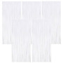 Torytoe 5 Rideau Métallique Tinsel Blanc, Rideaux à Franges en Aluminium | Porte Fenêtre Décoration Rideau Métallique de Frange