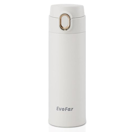 Evofar Gourde Isotherme 500ML, Bouteille Isotherme Étanche avec Verrou de Sécurité Anti-Fuite, Gourde Inox sans BPA, Gourde Spor