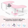 Adonafy Coussin Manucure Repose Main: Hauteur Réglable Repose Main Manucure avec Support pour Téléphone - Revêtement Confortable