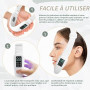 V-Face Shaping Massager électrique gaine visage 8 Mode EMS Lifting Visage, Double Menton/Muscle Masséter,EMS V Face Lifting Appa