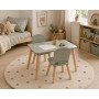 Ensemble de Table et Chaise Enfant Alex - Plateau Résistant à l'eau - Mobilier de Chambre, Salle de Jeux - Fille et Garçon - Boi
