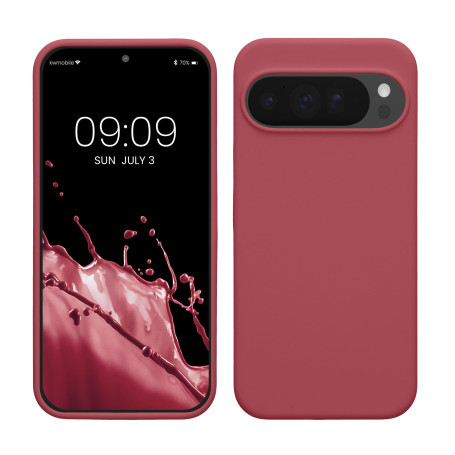kwmobile Housse Compatible avec Google Pixel 10 Pro XL Coque - Housse de téléphone Protection Souple en TPU Silicone - Rose fonc