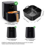 2psc 17cm Moule Air Fryer pour Philips 4.1L Airfryer Série HD9252/90 | Silicone Plat Air Fryer pour Series 5000 4.1L HD9255-80,