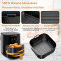 2psc 17cm Moule Air Fryer pour Philips 4.1L Airfryer Série HD9252/90 | Silicone Plat Air Fryer pour Series 5000 4.1L HD9255-80,
