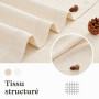 TOPICK Rideaux Cuisine Court Beige 70L x 60H(cm) pour Meuble Bas Placard Fenetre,Pattes Petit Rideau Brise-Bise,Intérieurs Moder