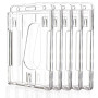 Teskyer 5 Pièces Porte Badge, Rigide, Plastique, Transparent, Pour Bureau, Bus, Pass, Vertical