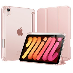 MoKo Coque pour iPad Mini 7 A17 Pro 2024, iPad Mini 6e Gén 2021 8,3 Pouces | Pour iPad Mini Coque avec Porte-Stylet, Léger Étui 