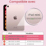 MoKo Coque pour iPad Mini 7 A17 Pro 2024, iPad Mini 6e Gén 2021 8,3 Pouces | Pour iPad Mini Coque avec Porte-Stylet, Léger Étui 