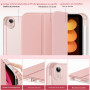 MoKo Coque pour iPad Mini 7 A17 Pro 2024, iPad Mini 6e Gén 2021 8,3 Pouces | Pour iPad Mini Coque avec Porte-Stylet, Léger Étui 