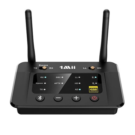 1Mii B03Pro Transmetteur Récepteur Bluetooth 5.3, Émetteur Bluetooth Audio | avec DAC Audiophile,aptX HD/LL/Adaptive and Longue