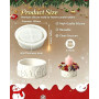 2 Moules Silicone Noël, Moule Bougie Silicone Village d'hiver et Sapin | Silicone Souple et Résistant, Moulage en Plâtre, Cire,