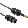 PremiumCord Câble Audio Optique Mini Toslink 3,5 mm vers Toslink 1 m, Mâle vers Mâle, Câble Numérique Pour Système Stéréo Hifi S