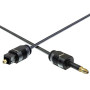PremiumCord Câble Audio Optique Mini Toslink 3,5 mm vers Toslink 1 m, Mâle vers Mâle, Câble Numérique Pour Système Stéréo Hifi S