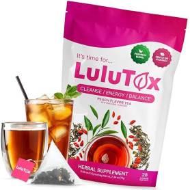 LULUTOX — Wellness Herbal Blend with Dandelion and Ginseng — Infusion for Bloating, Menopause, Weight Management and Vitality —