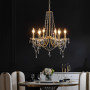 Lustre Cristal Chandelier Doré Lustre Salle à Manger Luminaires IntéRieur | Lustre salon Convient Aux Salles à Manger, Salons, C