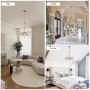 Lustre Cristal Chandelier Doré Lustre Salle à Manger Luminaires IntéRieur | Lustre salon Convient Aux Salles à Manger, Salons, C