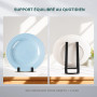 Tincogo Chevalet Support Assiette Decorative - Porte Assiette Petit | Presentoir Cadre Photo de Table- Chevalet Presentation Pla