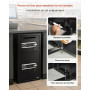 VEVOR Coffre-Fort à Double Porte, 93,45 L Armoire Sécurisée Numérique Noir | Clavier Électronique et Clé, Fente de Dépôt, Systèm