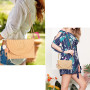 BTHRORO Sacs à Main Portés épaule pour Femme, Sac en Paille Vintage Sac à Main de Plage d'été Tissés, Portable Sac Bandouliere e