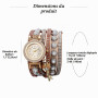 Avaner Montre -Montre Diamant-Tout en Diamant Crystal - Bracelet décoratif Amovible-Montre analogique à Quartz pour Femme/Homme