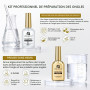 UNA GELLA Nail Prep Déshydrateur & Primer Set 15ML | Déshydrateur & Primer Ongles Sans Acide, Kit Pro pour Acrylique, Gel UV & P
