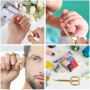 URAQT Ciseaux à Cuticules Professionnel,Ciseaux à Ongles Sourcils,Or Titane | Lame Incurvée en Acier Inoxydable Manucure Pédicur