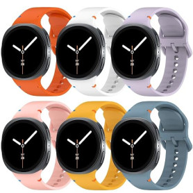 BDIG 6 Bracelets de Sport Compatible avec Samsung Galaxy Watch 9/8/8 Classic, Bracelet en Colorés Silicone Souple Remplacement F