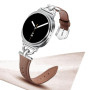 GOBY Bracelet en cuir Compatible avec Samsung Watch Galaxy Watch 8 40mm 44mm/8 Classic 46mm, Bracelet de remplacement pour Femme