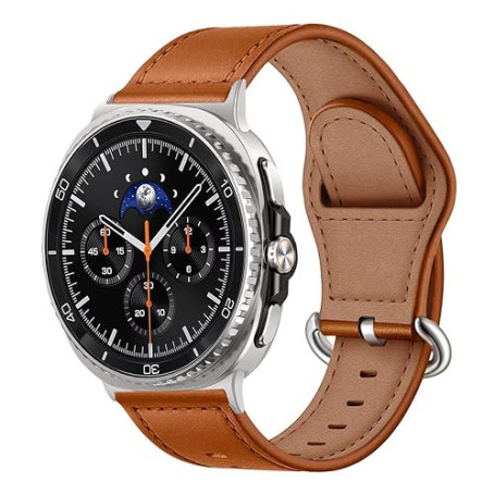 MiRowy Bracelet en PU Cuir pour Samsung Galaxy Watch 9, Watch 8 40mm 44mm | Bracelet de Montre en PU Cuir de Remplacement pour S