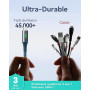 INIU Câble USB C, QC Cable USB A vers USBC Charge Rapide [2m+2m+0.5m] | Nylon Tressé, Charge Rapide, Indicateur LED, pour iPhone