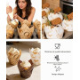 200 Pièces Caissette Muffins Papier, Caissettes Cupcake Taille Standard | Naturel & Non Blanchi, Moule Muffins Papier Tulipe pou