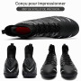 PiDaGlobal Chaussures de Football Homme Femme Futsal TF Chaussures Turf Antidérapantes Crampons Courts High Top pour Entraînemen