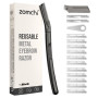 ZOMCHI Outil de dermaplaning pour le visage avec 11 lames de recharge,rasoir Dermaplane pour femme et homme,avec revêtement en s