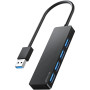 ANYPLUS Hub USB, Adaptateur 4 Ports Multiprise USB 3.0, 5 Gbps, Répartiteur USB pour Bureau, Ordinateur Portable, Xbox, Clé USB,