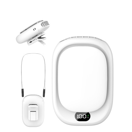ViSSKO Ventilateur de Taille Portable, Ventilateur à Pince pour la Taille 2000mAh, 4 Vitesses Réglables, Ventilateur de Ceinture