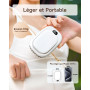 ViSSKO Ventilateur de Taille Portable, Ventilateur à Pince pour la Taille 2000mAh, 4 Vitesses Réglables, Ventilateur de Ceinture