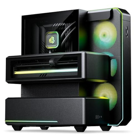 Phanteks EX5 High Airflow ATX Chamber Case - Satin Black | Multicaméra, ventilateur 120 mm, éclairage ARGB, design ATX, couleur