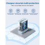 Aioneus Chargeur USB C, 40W 4 Port Prise USBC Chargeur Rapide iPhone, 3.1A PD+QC Type C Adaptateur Multi Secteur Chargeur pour i