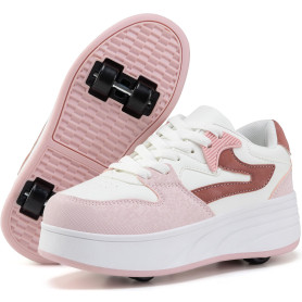 ANEFUN Chaussures de skate à roulettes pour enfants, garçons et filles, baskets avec roues détachables, chaussures de sport